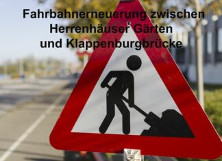 B 6 (Hannover): Fahrbahnerneuerung zwischen Herrenhäuser Gärten und Klappenburgbrücke