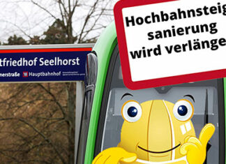 Hochbahnsteig „Stadtfriedhof Seelhorst“ – Sanierung dauert länger