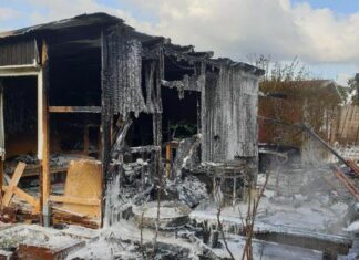 Feuer zerstört Gartenlaube im Stadteil Bult