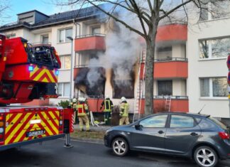 Wohnung im Vollbrand