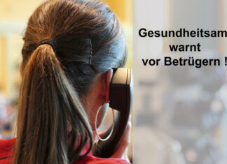 Gesundheitsamt warnt vor möglichen Betrügereien