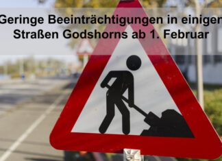 Geringe Beeinträchtigungen in einigen Straßen Godshorns ab 1. Februar