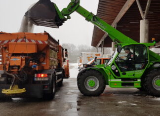 Wintereinbruch – aha im Einsatz Winterdienst im Einsatz