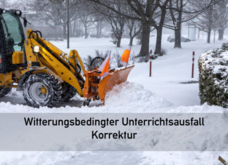 Witterungsbedingter Unterrichtsausfall / Korrektur