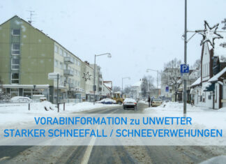 VORABINFORMATION UNWETTER ZU STARKEM SCHNEEFALL / SCHNEEVERWEHUNGEN