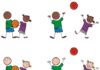 Grafik - spielende Kinder