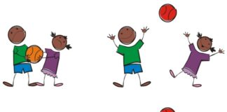 Grafik - spielende Kinder