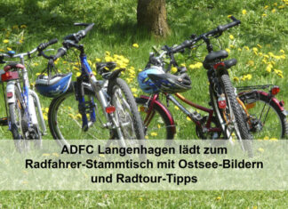 Radfahrer-Stammtisch mit Ostsee-Bildern und Radtour-Tipps