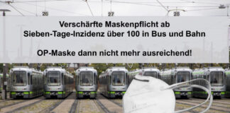 Straßenbahn - FFP2 Maske