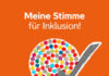 Aktionsmotiv - Meine Stimme für Inklusion