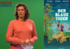 Filmplakat Der Blaue Tiger und Eva-Maria Schneider-Reuter