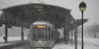 Straßenbahn Winter