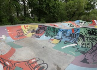 Jugendschutz-Projekt der Stadt zur Alkoholprävention Skaterbahn Graffiti