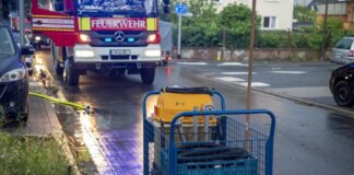 Feuerwehreinsatz; Unwetterartige Regenfälle führten teils zu heftigen Überflutungen