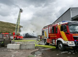 Brand auf dem Gelände der Deponie Lahe Feuerwehreinsatz