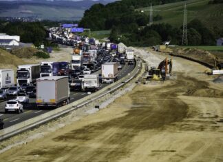Im Juli: Wochenendbaustelle auf der A2 Autobahn Baustelle