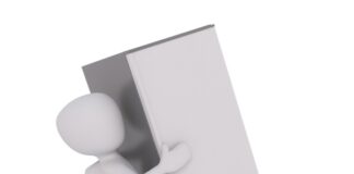 Grafik Figur mit Kühlschrank