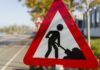 Straßenschild Baustelle