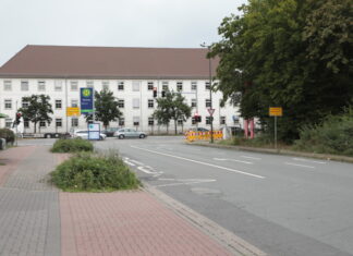 Verbindung zwischen Hackethalstraße und Heinrich-Heine-Straße derzeit befahrbar Heinrich-Heine-Straße - Baustelle