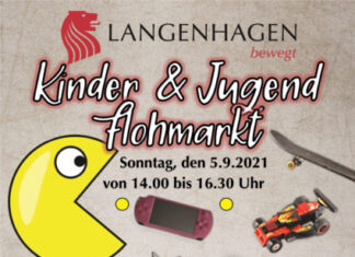 Erinnerung: Kinder- und Jugendflohmarkt im Haus der Jugend am Sonntag, 05.09.2021 Plakat Flohmarkt in Langenhagen