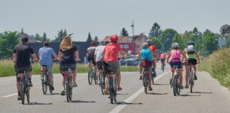 Gruppe Radfahrer