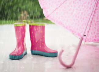 Wetterwarnungen für Deutschland für den 22.08.2021 Regenschirm und Gummistiefel