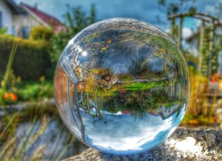 „Den Garten neu entdecken“ Garten durch Glaskugel