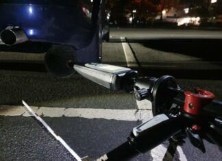 So laut wie ein Presslufthammer: Polizei zieht Audi A 4 aus dem Verkehr Geräuschkontrollmessung am PKW