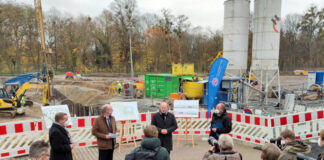 Baufortschritte beim Neubau der Leitstelle und dem Servicegebäude für die Polizeidirektion Hannover