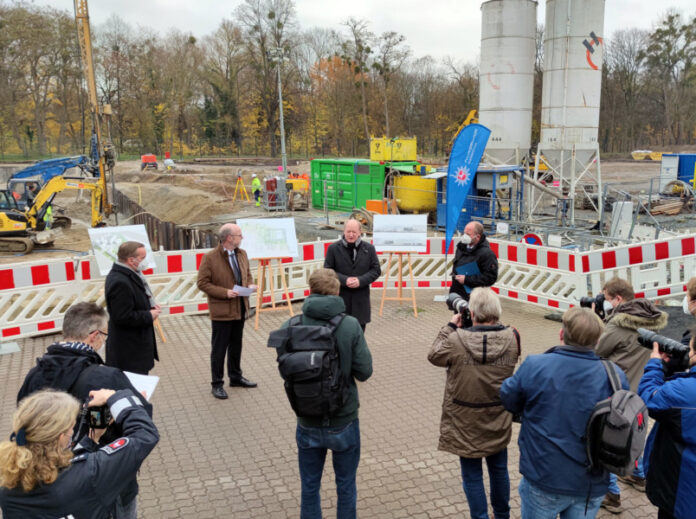 Baufortschritte beim Neubau der Leitstelle und dem Servicegebäude für die Polizeidirektion Hannover