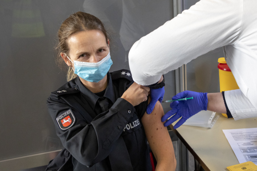 Start der Booster-Impfungen bei der Polizei in Niedersachsen