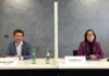 Regionspräsident Steffen Krach und Gesundheitsdezernentin Cora Hermenau
