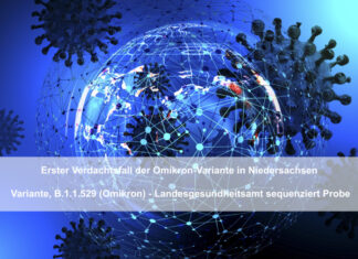 Erster Verdachtsfall der Omikron-Variante (B.1.1.529) in Niedersachsen Grafik Coronavirus