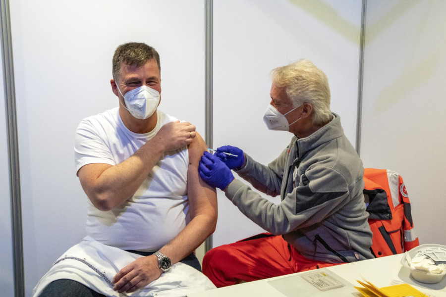 Andreas M. Casdorf bekommt seine Boosterimpfung