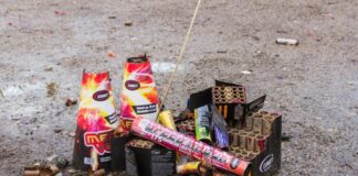 abgebranntes Feuerwerk