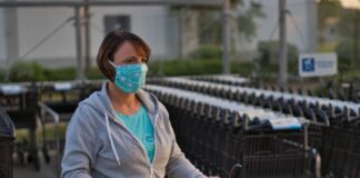 Maske Einkaufswagen