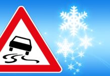 Winterwetter legt Schulbetrieb lahm – Unterricht am Freitag, 9. Januar 2026, ausgesetzt Schild Glatteiswarnung