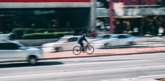 Radfahrer in der Stadt