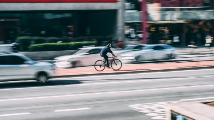 Radfahrer in der Stadt