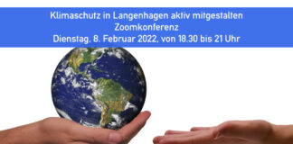Grafik Erdkugel - Hand in Hand - Klimaschutz