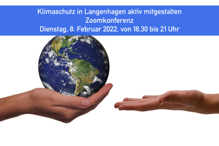 Grafik Erdkugel - Hand in Hand - Klimaschutz