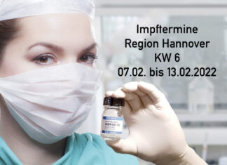 Impf-Termine in der Region Hannover für die Woche vom 7.2. bis 13.2. Impftermine KW 6 in der Region Hannover.