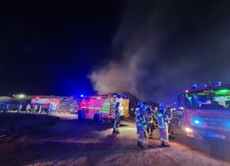 Brand in Recycling-Betrieb für Holz – Großaufgebot der Feuerwehr Lehrte im Einsatz Großaufgebot der Feuerwehr Lehrte im Einsatz auf Recycling-Betrieb für Holz