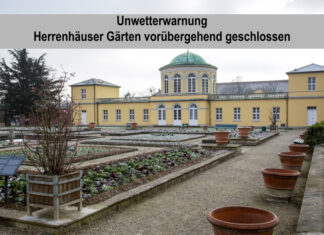 Herrenhäuser Gärten, Stadtpark, Friedhöfe und Tiergarten am Wochenende geschlossen Berggarten Herrenhausen