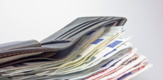 Geldbörse mit Geldscheinen