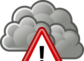 Aktuelle Unwetterinformation des Deutschen Wetterdienstes vom 03.01.2024 Grafik Wolke mit Sturmwarnung
