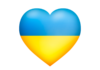 Grafik - Herz in Farben der Flagge der Ukraine