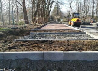 Es geht voran am Silbersee-Parkplatz: Erste Strukturen sind schon klar zu erkennen Umgestaltung Silbersee-Parkplatz