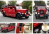 Collage historisches Feuerwehrfahrzeug