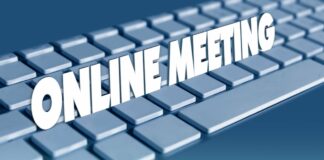 Grafik - PC-Tastatur - Online-Meeting